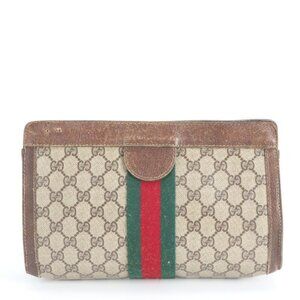 Gucci Old GG Supreme Sherry Clutch
